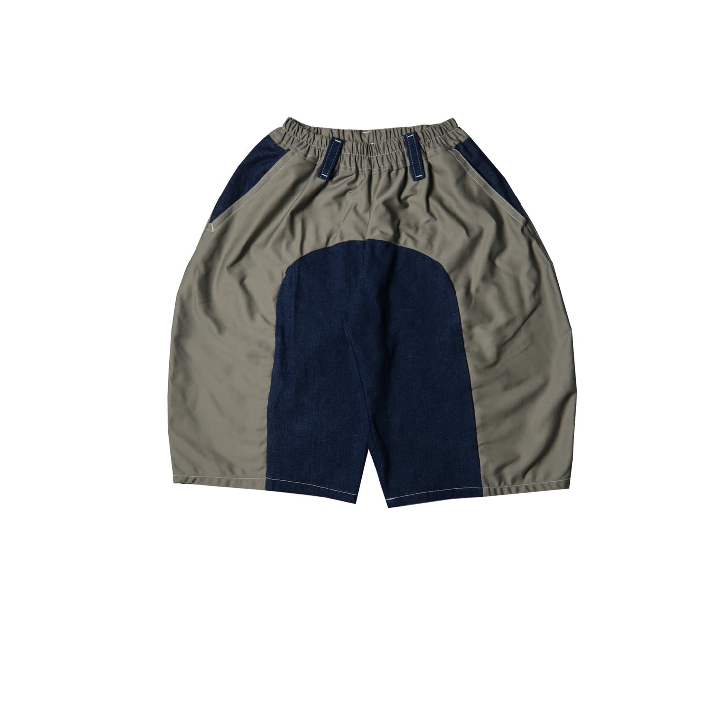 NAVY PANELED JORTS