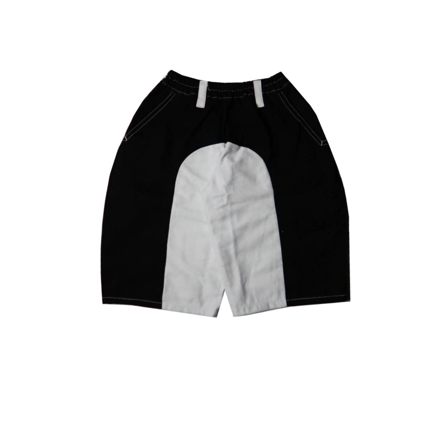 BLACK PANELED JORTS