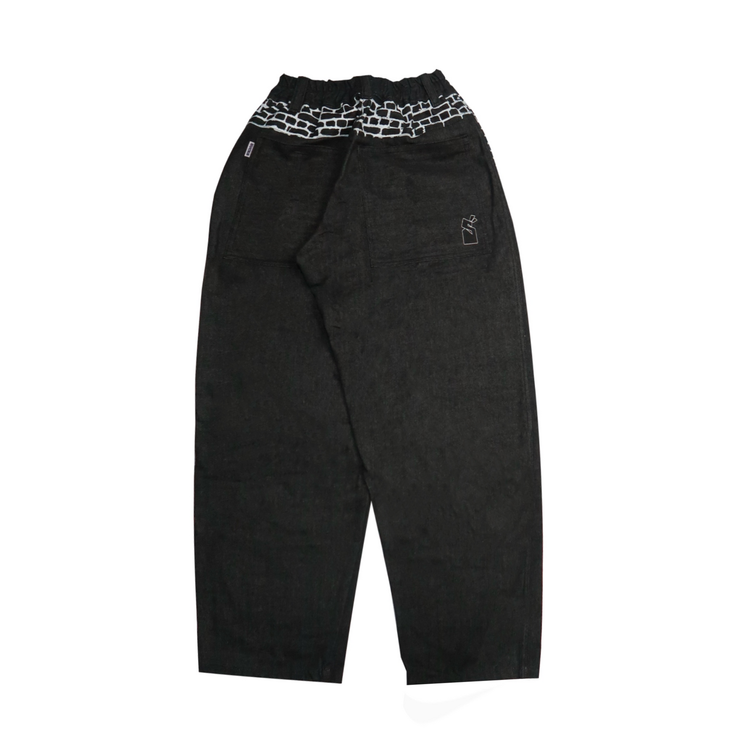 DENIM BLACK BRICK PANTS