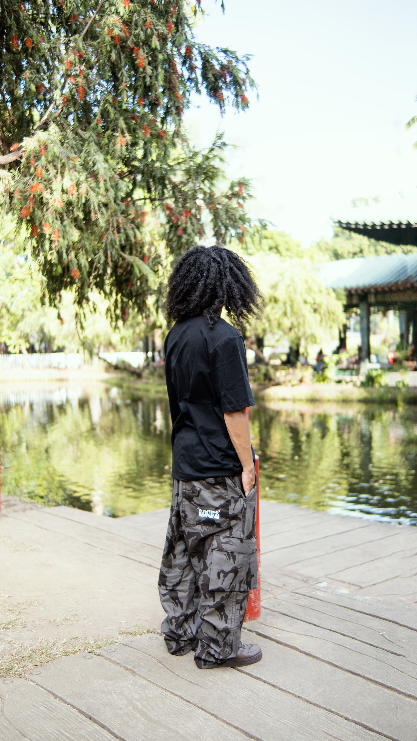 6 BLACK CAMO PANTS