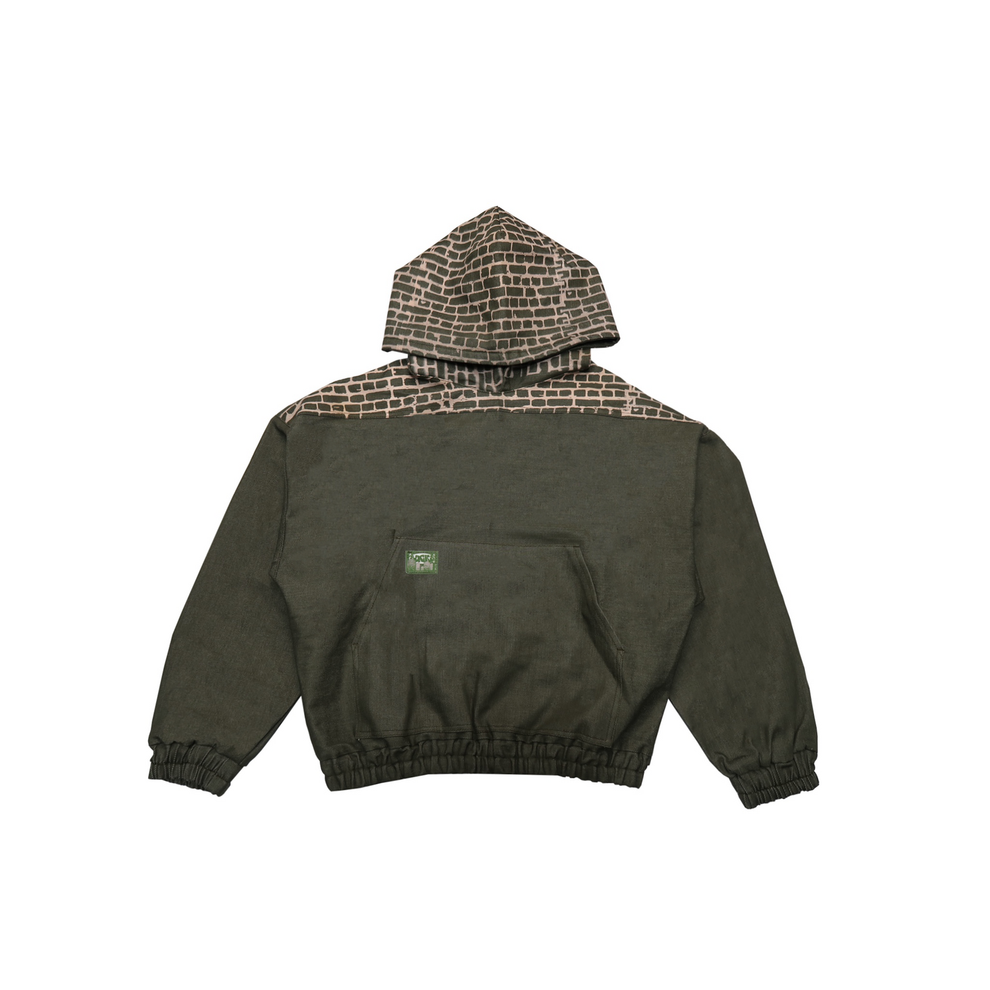 DENIM GREEN BRICK HOODIE
