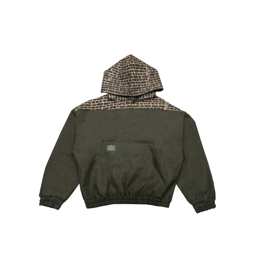 DENIM GREEN BRICK HOODIE