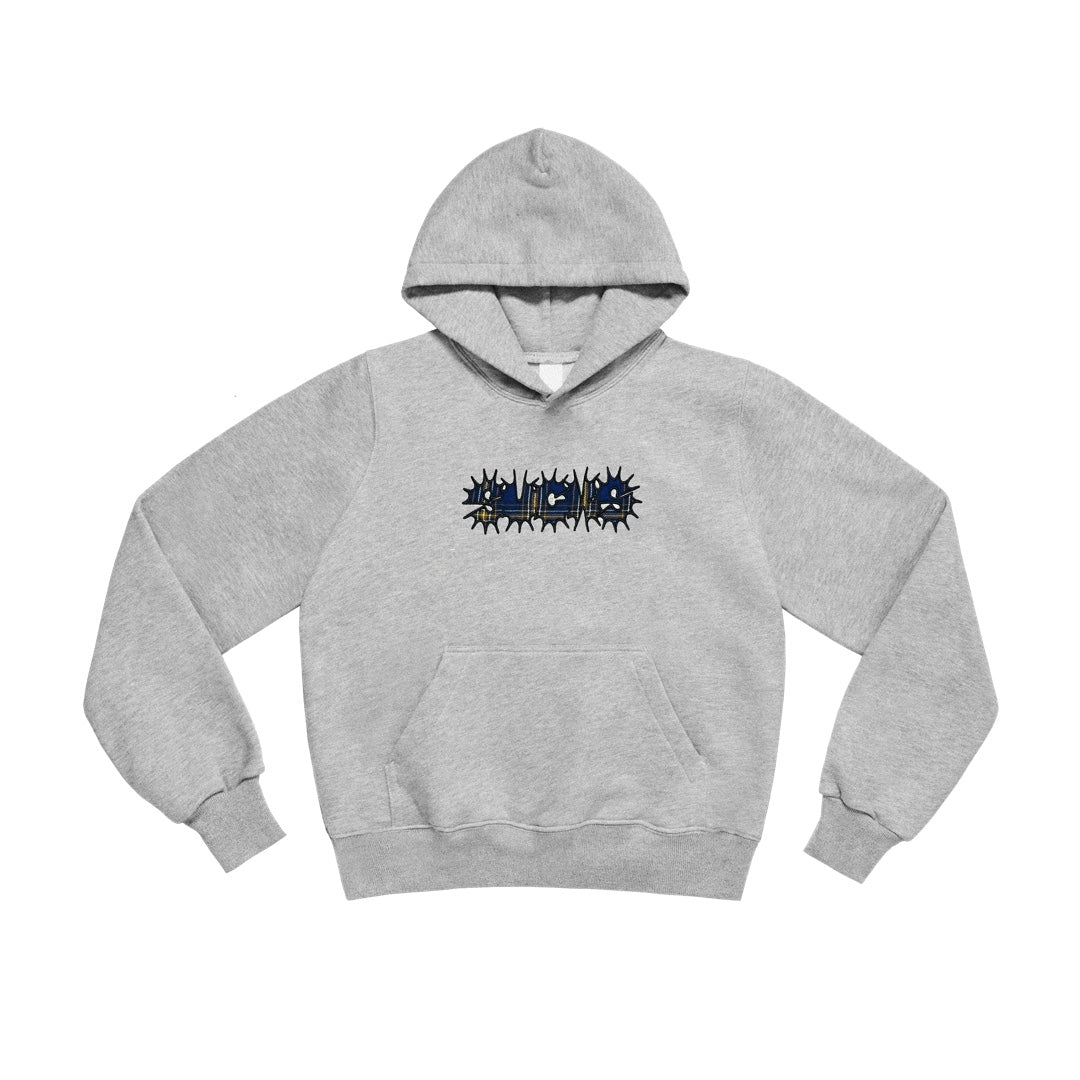PLAID APPLIQUE HOODIE