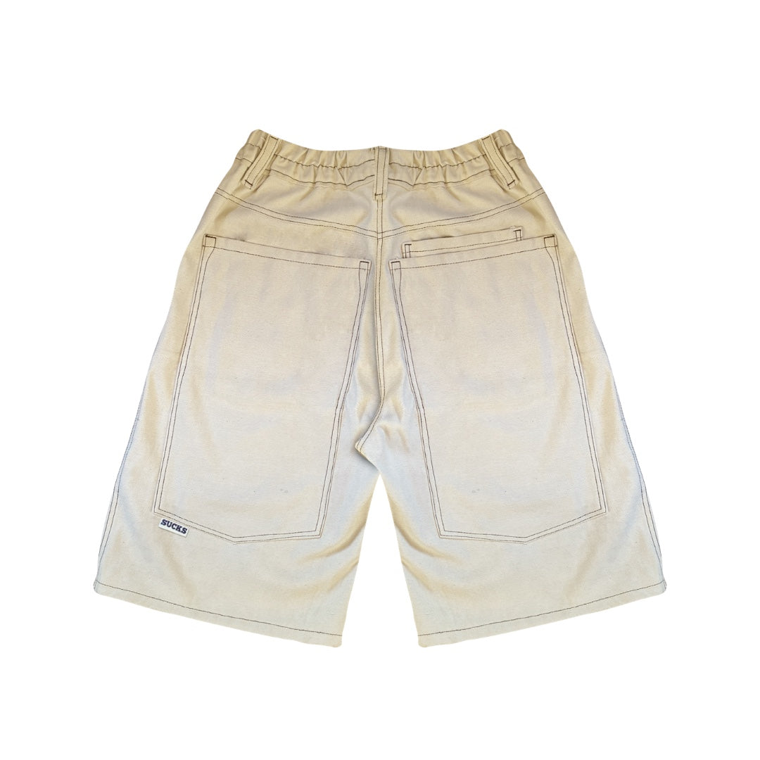 KHAKI LONG SHORTS