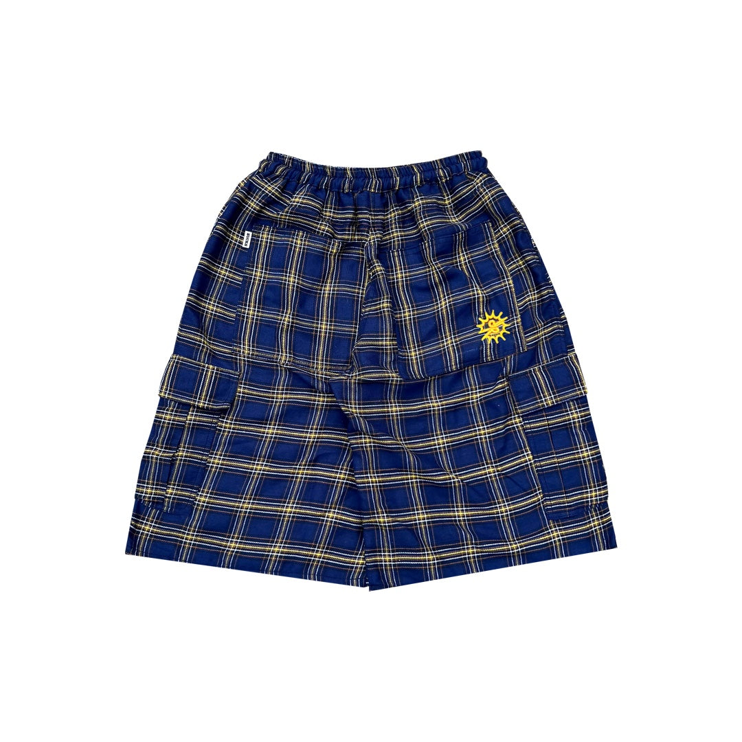 PLAID CARGO SHORTS