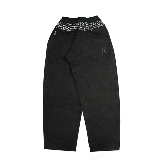 DENIM BLACK BRICK PANTS