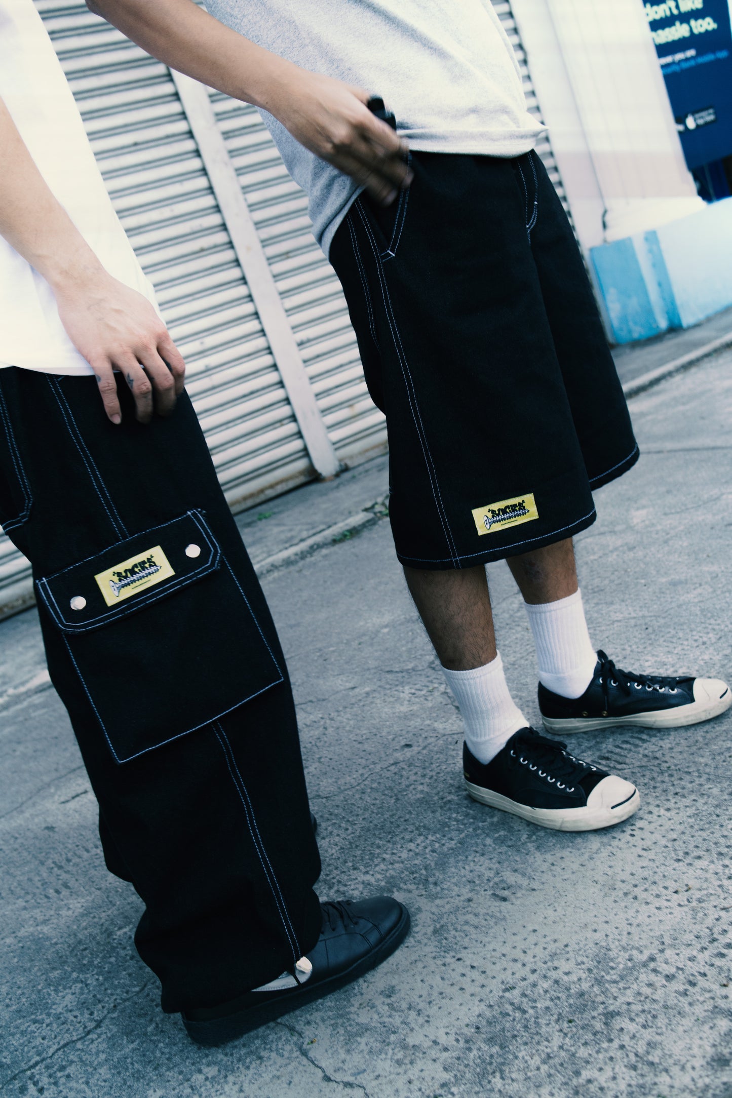 BLACK LONG SHORTS