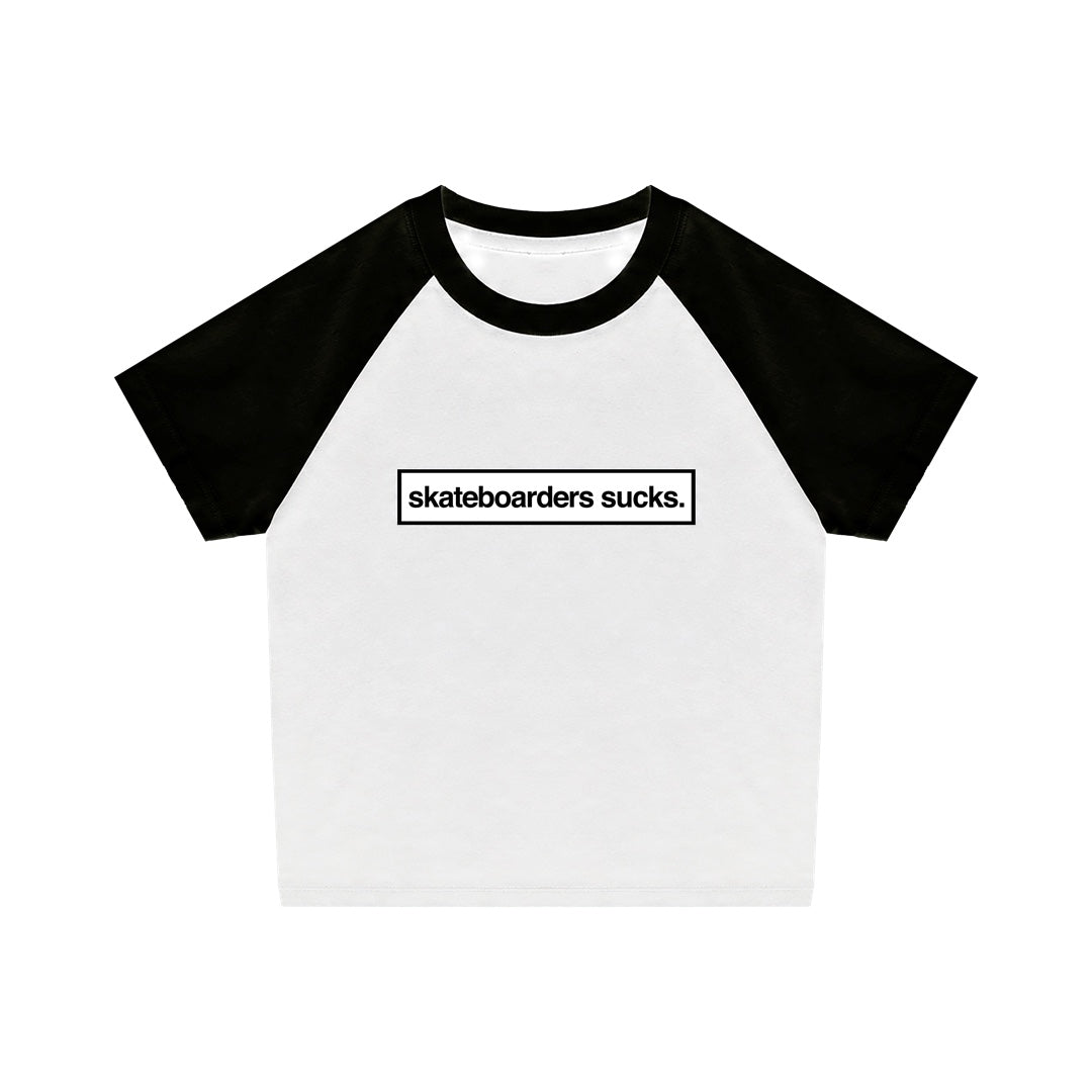 SKATEBOARDERS SUCKS BABY TEE