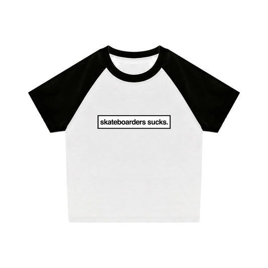 SKATEBOARDERS SUCKS BABY TEE