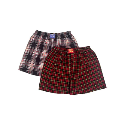 2 PACK PLAID BOXER