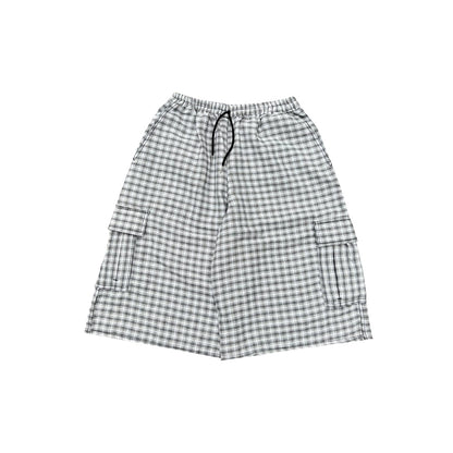 PLAID CARGO SHORTS