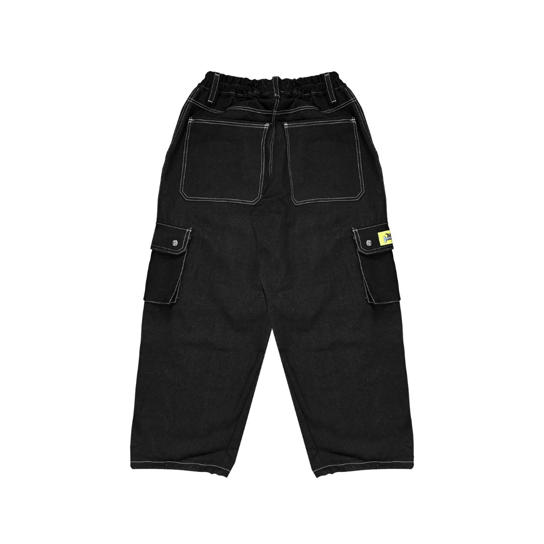 BLACK CARGO PANTS