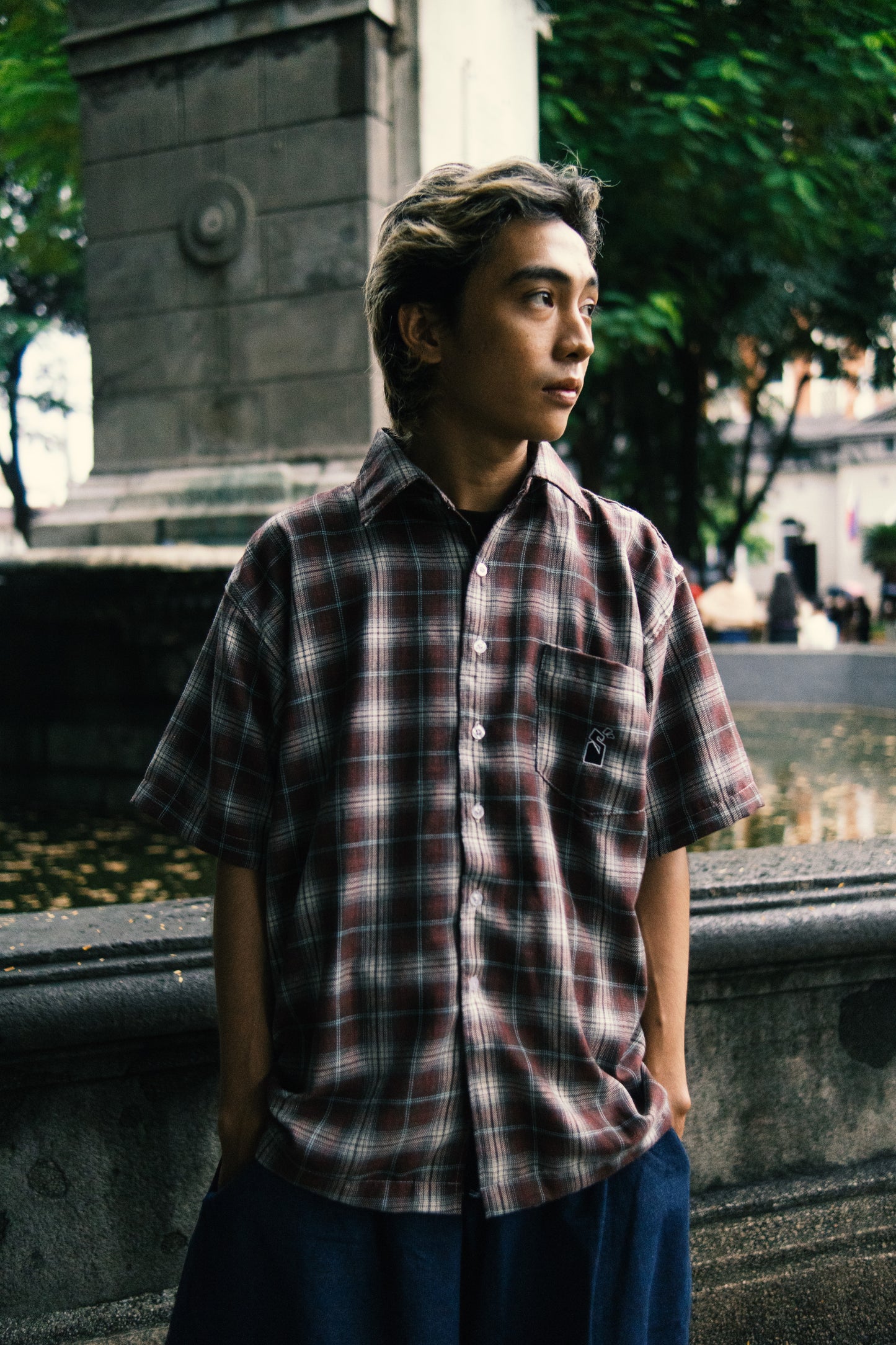 RED PLAID POLO