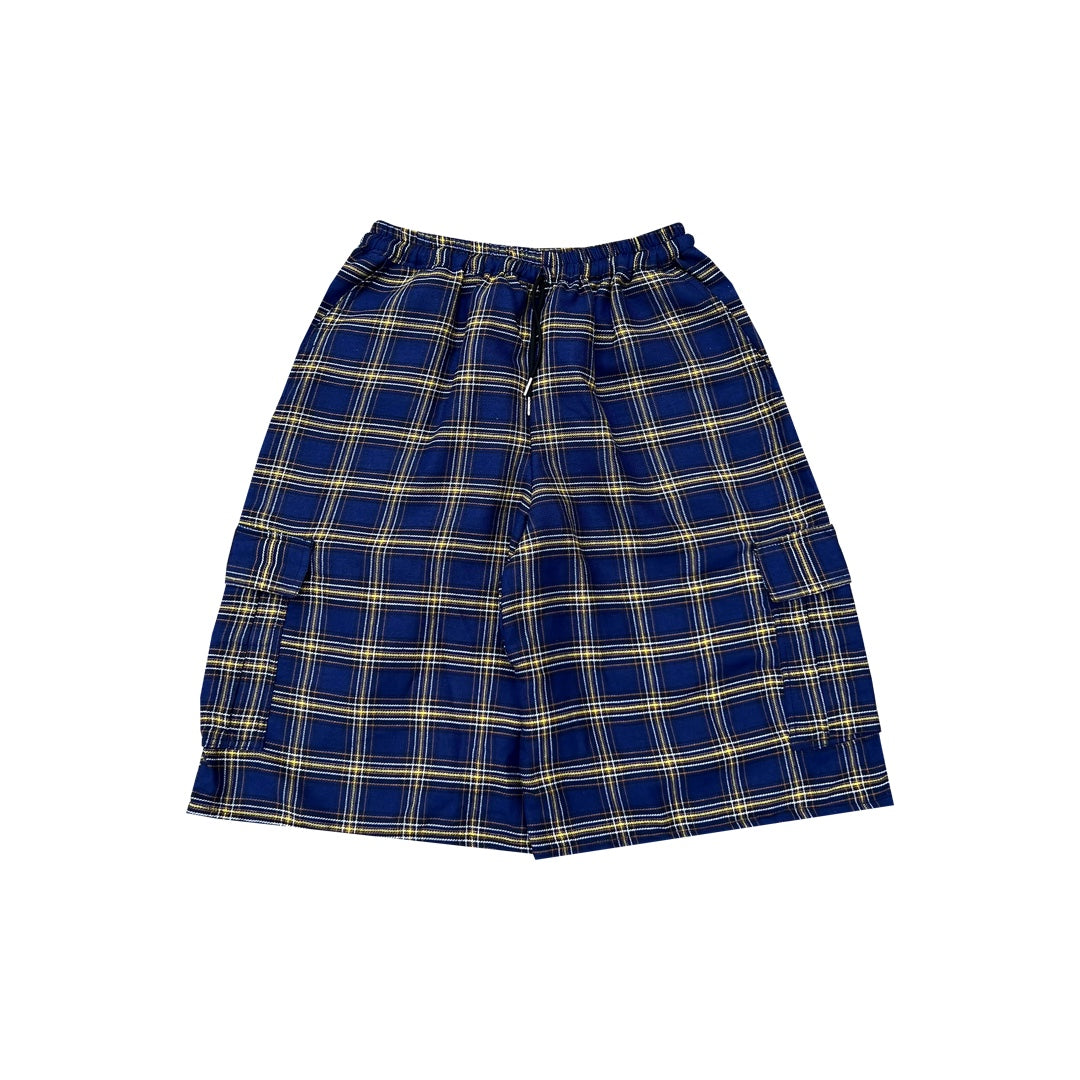PLAID CARGO SHORTS