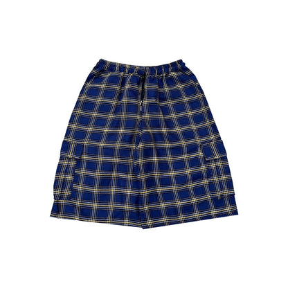 PLAID CARGO SHORTS