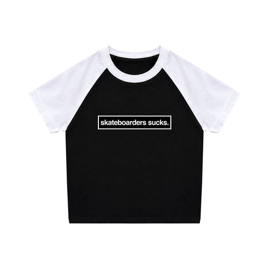 SKATEBOARDERS SUCKS BABY TEE