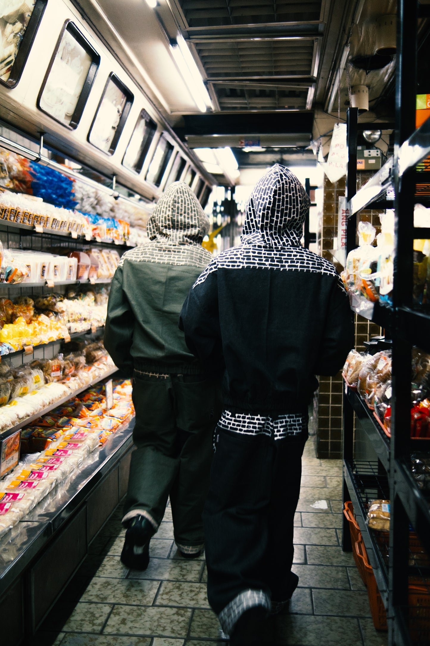 DENIM BLACK BRICK HOODIE
