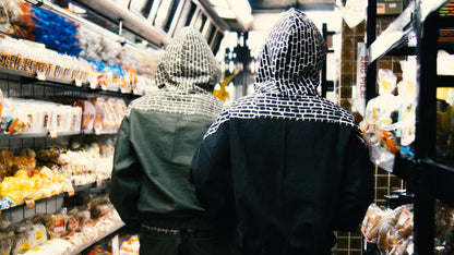 DENIM BLACK BRICK HOODIE