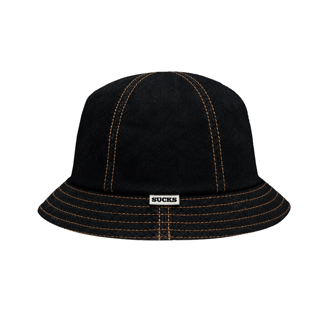 BLACK BUCKET HAT