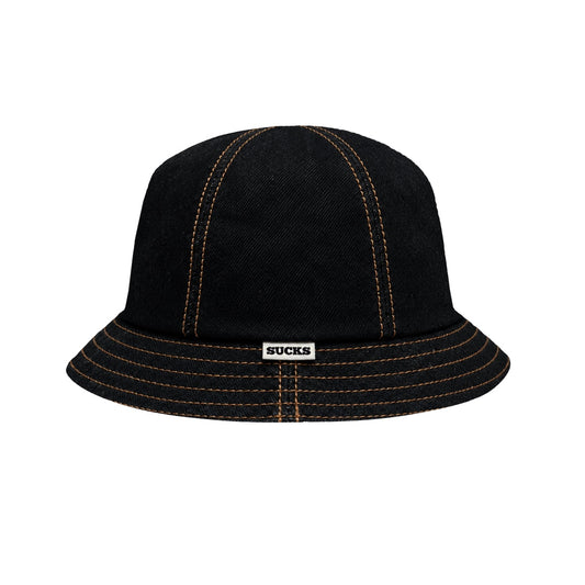 BLACK BUCKET HAT